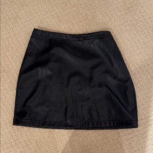 Faux Leather Women's Skirt mini skirt above knee